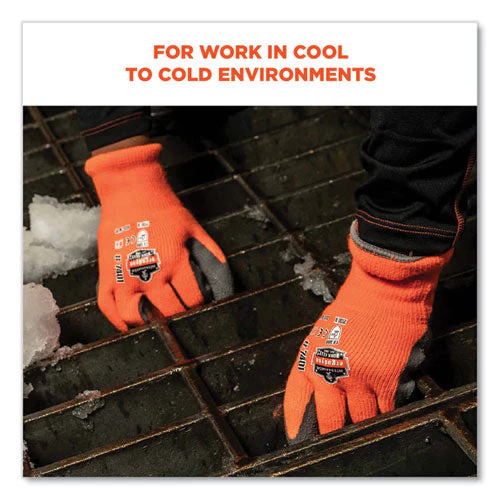 Proflex 7401-case Coated Lightweight Winter Gloves, Orange, 2x-large, 144 Pairs/carton, Ships In 1-3 Business Days - Image 2