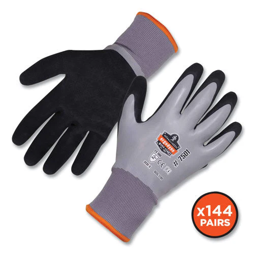 Proflex 7501-case Coated Waterproof Winter Gloves, Gray, Medium, 144 Pairs/carton, Ships In 1-3 Business Days - Image 3