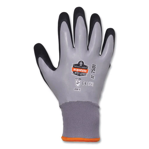 Proflex 7501-case Coated Waterproof Winter Gloves, Gray, Large, 144 Pairs/carton, Ships In 1-3 Business Days - Image 1