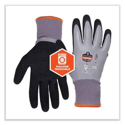 Proflex 7501-case Coated Waterproof Winter Gloves, Gray, Large, 144 Pairs/carton, Ships In 1-3 Business Days - Image 3