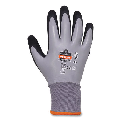 Proflex 7501-case Coated Waterproof Winter Gloves, Gray, 2x-large, 144 Pairs/carton, Ships In 1-3 Business Days - Image 1