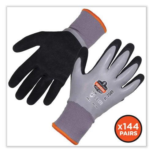 Proflex 7501-case Coated Waterproof Winter Gloves, Gray, 2x-large, 144 Pairs/carton, Ships In 1-3 Business Days - Image 3