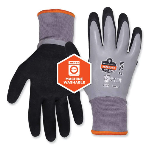 Proflex 7501-case Coated Waterproof Winter Gloves, Gray, 2x-large, 144 Pairs/carton, Ships In 1-3 Business Days - Image 2