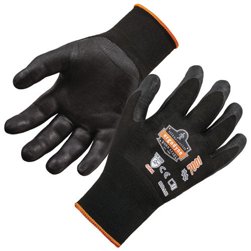 Proflex 7001 Nitrile-coated Gloves, Black, X-small, Pair, Ships In 1-3 Business Days - Image 1