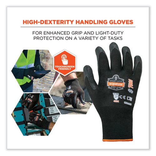 Proflex 7001 Nitrile-coated Gloves, Black, Small, Pair, Ships In 1-3 Business Days - Image 3