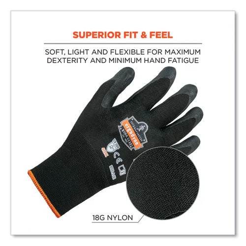 Proflex 7001 Nitrile-coated Gloves, Black, Medium, Pair, Ships In 1-3 Business Days - Image 2