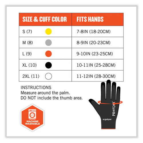 Proflex 7001 Nitrile-coated Gloves, Black, X-large, Pair, Ships In 1-3 Business Days - Image 3