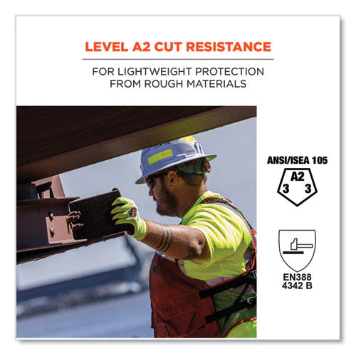Proflex 7021 Hi-vis Nitrile-coated Cr Gloves, Lime, Small, Pair, Ships In 1-3 Business Days - Image 2
