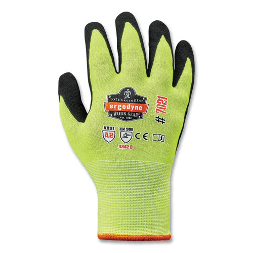 Proflex 7021 Hi-vis Nitrile-coated Cr Gloves, Lime, Medium Pair, Ships In 1-3 Business Days - Image 1