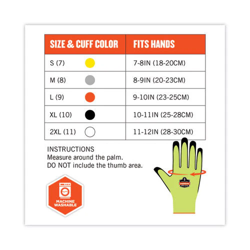 Proflex 7021 Hi-vis Nitrile-coated Cr Gloves, Lime, Large, Pair, Ships In 1-3 Business Days - Image 3