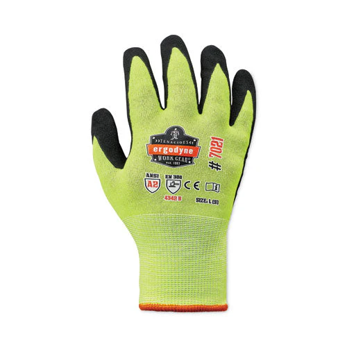 Proflex 7021 Hi-vis Nitrile-coated Cr Gloves, Lime, Large, Pair, Ships In 1-3 Business Days - Image 2