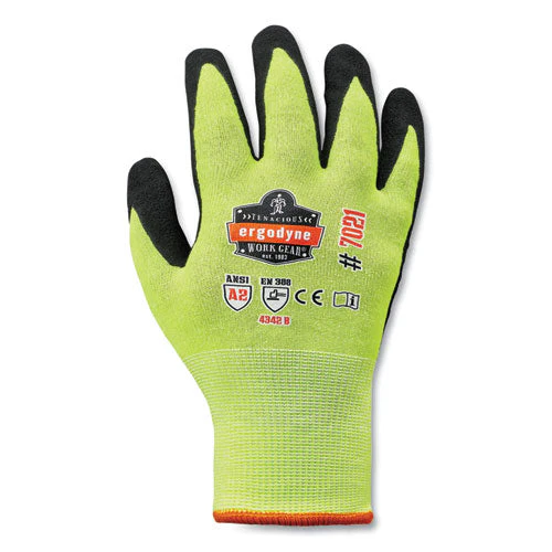 Proflex 7021 Hi-vis Nitrile-coated Cr Gloves, Lime, X-large, Pair, Ships In 1-3 Business Days - Image 1
