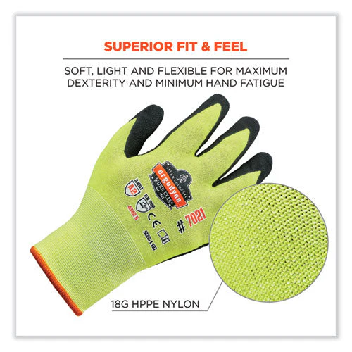 Proflex 7021 Hi-vis Nitrile-coated Cr Gloves, Lime, 2x-large, Pair, Ships In 1-3 Business Days - Image 3