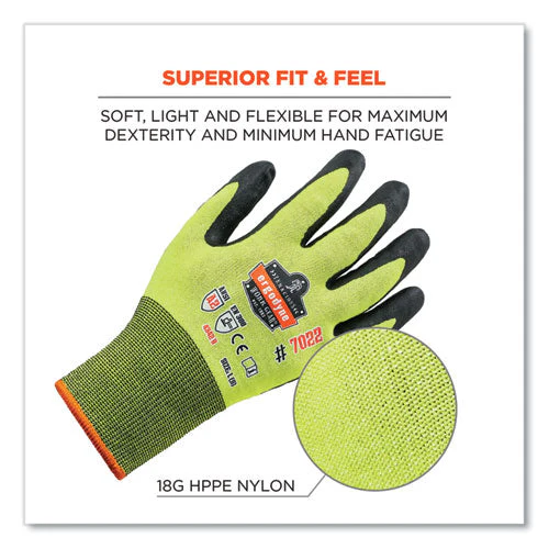 Proflex 7022 Ansi A2 Coated Cr Gloves Dsx, Lime, Small, Pair, Ships In 1-3 Business Days - Image 2