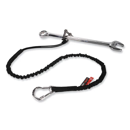 Squids 3100 Lanyard W/aluminum Carabiner + Cinch-loop, 10 Lb Max Work Capacity, 42" To 54", Black, Ships In 1-3 Business Days - Image 3