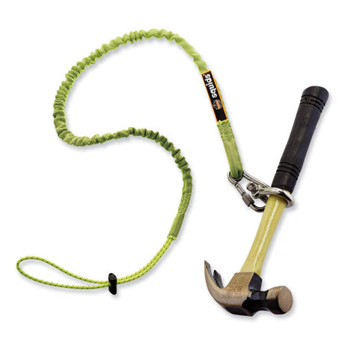 Squids 3101 Lanyard W/stainless Steel Carabiner+cinch-loop, 15 Lb Max Work Cap, 42" To 54", Lime, Ships In 1-3 Business Days - Image 2