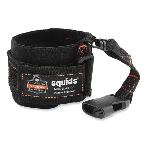 Squids 3116 Pull-on Wrist Lanyard With Buckle, 3 Lb Max Working Capacity, 7.5" Long, Black, Ships In 1-3 Business Days - Image 1