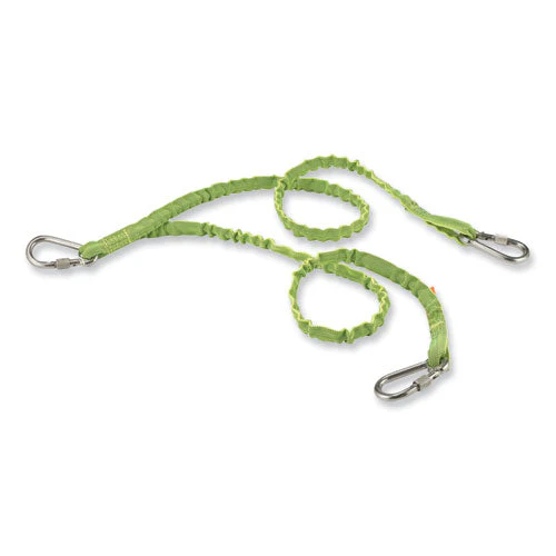 Squids 3311 Twin-leg Tool Lanyard With Three Carabiners, 15lb Max Work Capacity, 35" To 42", Lime, Ships In 1-3 Business Days - Image 1