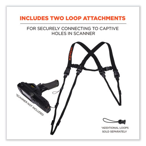 Squids 3132 Barcode Scanner Lanyard Harness, Small: 13" Arm Strap, 32" Lanyard Strap, Hi-vis Lime, Ships In 1-3 Business Days - Image 2