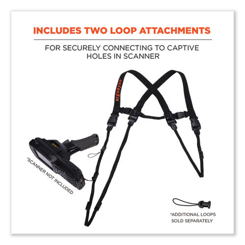 Squids 3132 Barcode Scanner Lanyard Harness, Large: 20" Arm Strap, 43" Lanyard Strap, Hi-vis Lime, Ships In 1-3 Business Days - Image 2