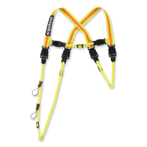 Squids 3132 Barcode Scanner Lanyard Harness, Xl: 23" Arm Strap, 46" Lanyard Strap, Hi-vis Lime, Ships In 1-3 Business Days - Image 1