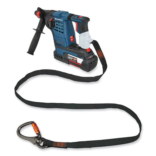 Squids 3129 Tool Lanyard W/double-locking Swivel Carabiner+loop, 40 Lb Max Work Cap, 76", Black, Ships In 1-3 Business Days - Image 2