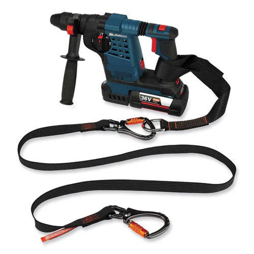 Squids 3139 Tool Lanyard W/2 Locking Swivel Carabiners, 40lb Max Work Capacity, 76", Black/orange, Ships In 1-3 Business Days - Image 3