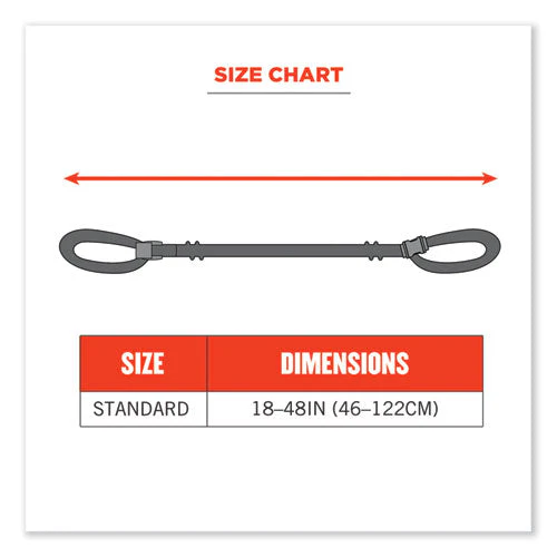 Squids 3150 Elastic Lanyard With Buckle, 2 Lb Max Working Capacity, 18" To 48" Long, Lime, Ships In 1-3 Business Days - Image 2