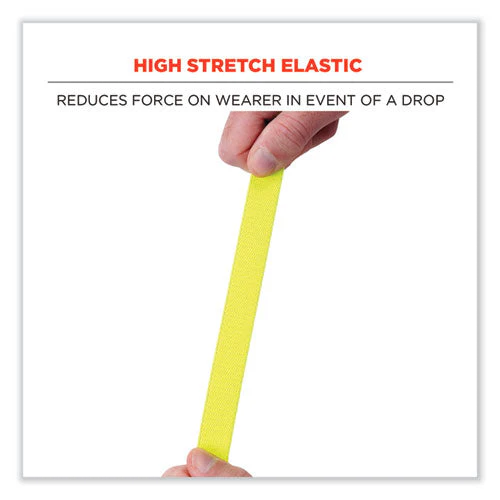 Squids 3155 Elastic Lanyard With Clamp, 2 Lb Max Working Capacity, 18" To 48" Long, Lime, Ships In 1-3 Business Days - Image 3