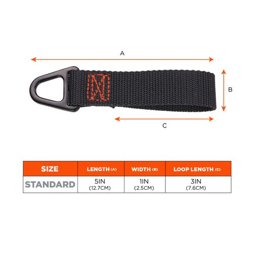Squids 3171 Anchor Strap Belt Loop Attachment For Tool Tethering, 5 Lb Max, 5" Long, Black, 2/pack, Ships In 1-3 Bus Days - Image 2