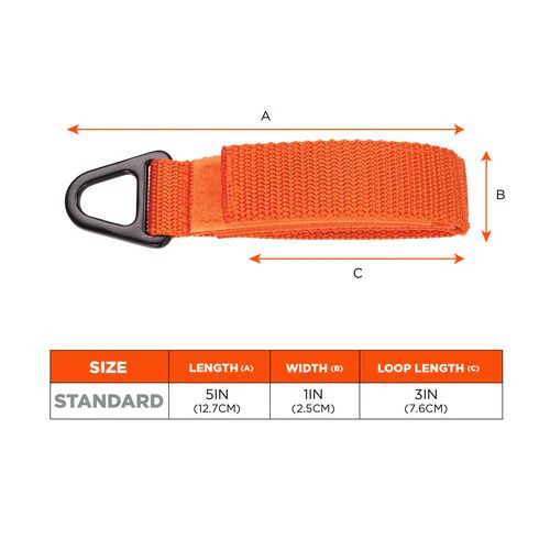 Squids 3172 Anchor Strap Hook/loop Closure For Tool Tethering, 5 Lb Max, 5" Long, Orange, 2/pack, Ships In 1-3 Bus Days - Image 2