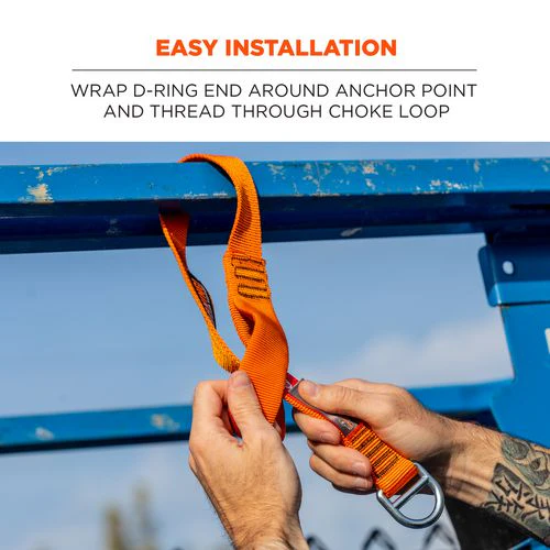 Squids 3177 Anchor Choke Strap For Tool Tethering, 60 Lb Max Safe Working Capacity, 28" Long, Orange, Ships In 1-3 Bus Days - Image 2