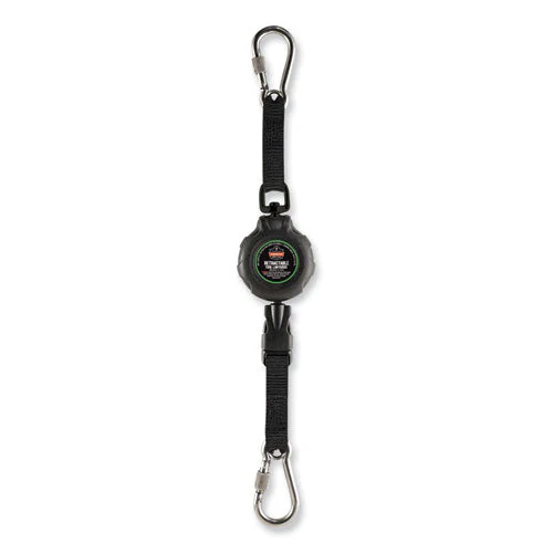 Squids 3000 Retractable Tool Lanyard With Carabiner Anchor, 1 Lb Working Capacity, 48", Black, Ships In 1-3 Business Days - Image 1