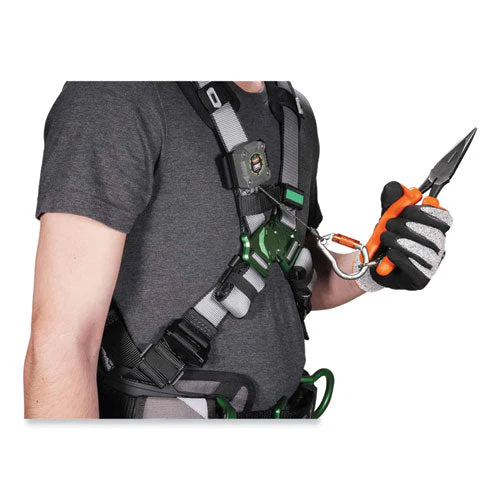 Squids 3002 Retractable Lanyard W/carabiner+belt-loop Anchor, 2 Lb Max Work Cap, 6" To 48", Gray, Ships In 1-3 Business Days - Image 3