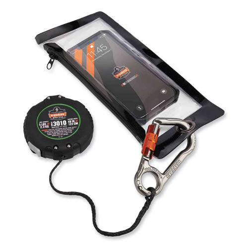 Squids 3010 Retractable Lanyard W/locking Carabiner+belt Clip, 5 Lb Max Work Capacity, 48", Black, Ships In 1-3 Business Days - Image 3