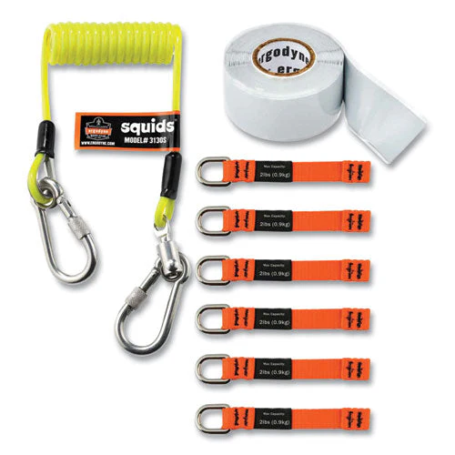 Squids 3180 Tool Tethering Kit, 2 Lb Max Working Capacity, 6.5" To 48" Long, Yellow/black, Ships In 1-3 Business Days - Image 1