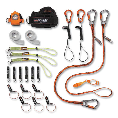 Squids 3183 Carpenter + Laborer Tool Tethering Kit, Asstd Max Work Capacities, Lengths And Colors, Ships In 1-3 Business Days - Image 1