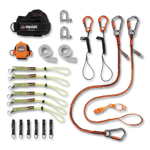 Squids 3186 Iron + Steel Worker Tool Tethering Kit, Asstd Max Work Capacities, Lengths And Colors, Ships In 1-3 Business Days - Image 1