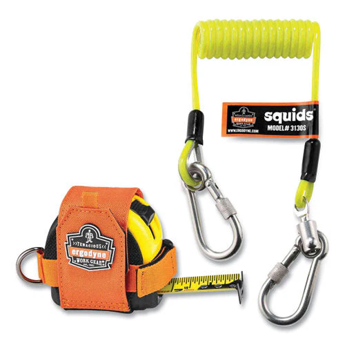 Squids 3190 Tape Measure Tethering Kit, 2 Lb Max Working Capacity, 6.5" To 48" Long, Lime/black, Ships In 1-3 Business Days - Image 1