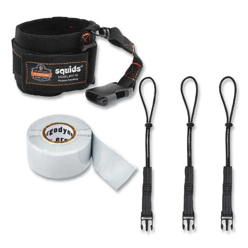 Squids 3192 Wrist Lanyard Tethering Kit, 3 Lb Max Working Capacity, 7.5" Long, Black, Ships In 1-3 Business Days - Image 1