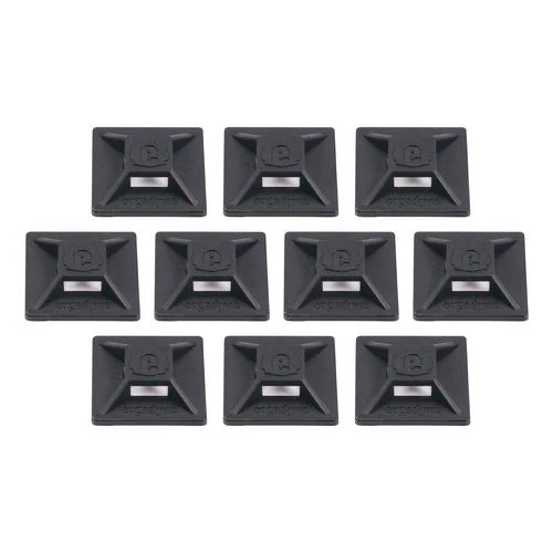 Squids 3701 Mini Adhesive Mount Replacements, 2 Lb Max Safe Working Capacity, 0.9" Long, Black,10/pack, Ships In 1-3 Bus Days - Image 1