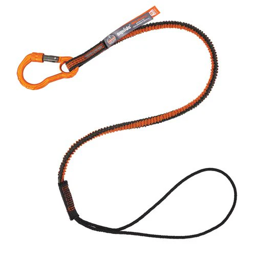 Squids 3104f(x) Tool Lanyard With Carabiner/choke Loop, 10 Lb Max Cap, 38" To 48" Long, Gray/orange, Ships In 1-3 Bus Days - Image 1