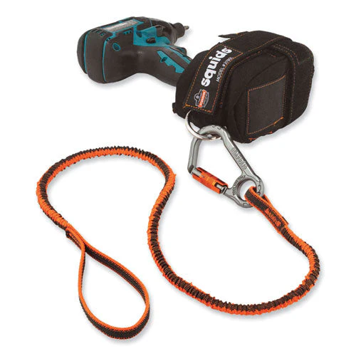 Squids 3108f(x)tool Lanyard W/locking Aluminum Carabiner+loop, 15lb Max Work Cap, 38" To 48",or/gy,ships In 1-3 Business Days - Image 3