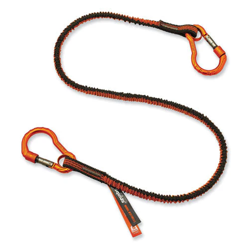 Squids 3110f(x) Tool Lanyard W/aluminum Carabiners, 10lb Max Work Capacity, 38" To 48",orange/gray,ships In 1-3 Business Days - Image 1