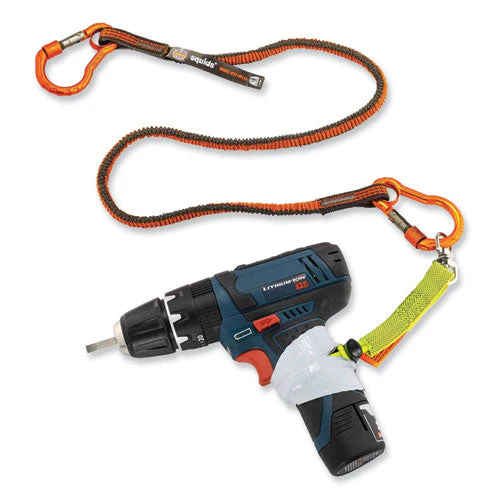 Squids 3110f(x) Tool Lanyard W/aluminum Carabiners, 10lb Max Work Capacity, 38" To 48",orange/gray,ships In 1-3 Business Days - Image 2