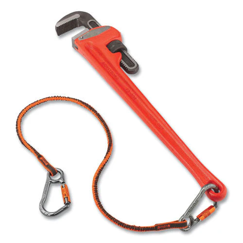 Squids 3118f(x) Tool Lanyards W/lock Aluminum Carabiners, 15 Lb Work Cap, 38" To 48", Orange/gray,ships In 1-3 Business Days - Image 3