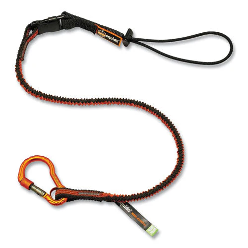 Squids 3102f(x) Tool Lanyard W/aluminum Carabiner+cinch-loop, 5 Lb Max Work Cap, 38" To 48", Or/gy,ships In 1-3 Business Days - Image 1