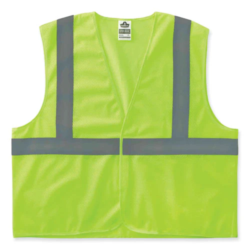 Glowear 8205hl Class 2 Super Economy Mesh Vest, Polyester, Lime, X-small, Ships In 1-3 Business Days - Image 1