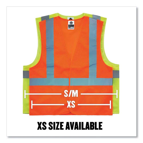 Glowear 8205hl Class 2 Super Economy Mesh Vest, Polyester, Lime, X-small, Ships In 1-3 Business Days - Image 2