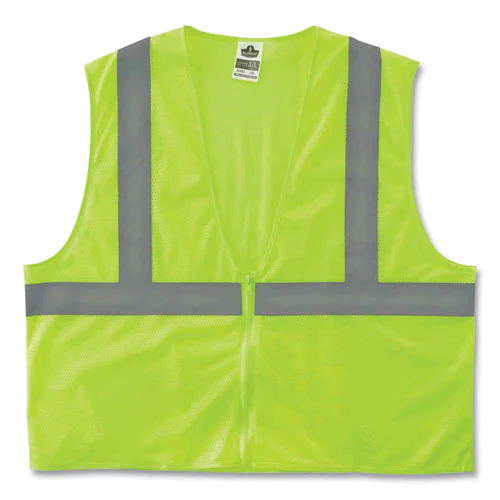 Glowear 8205z Class 2 Super Economy Mesh Vest, Polyester, Lime, Large/x-large, Ships In 1-3 Business Days - Image 1